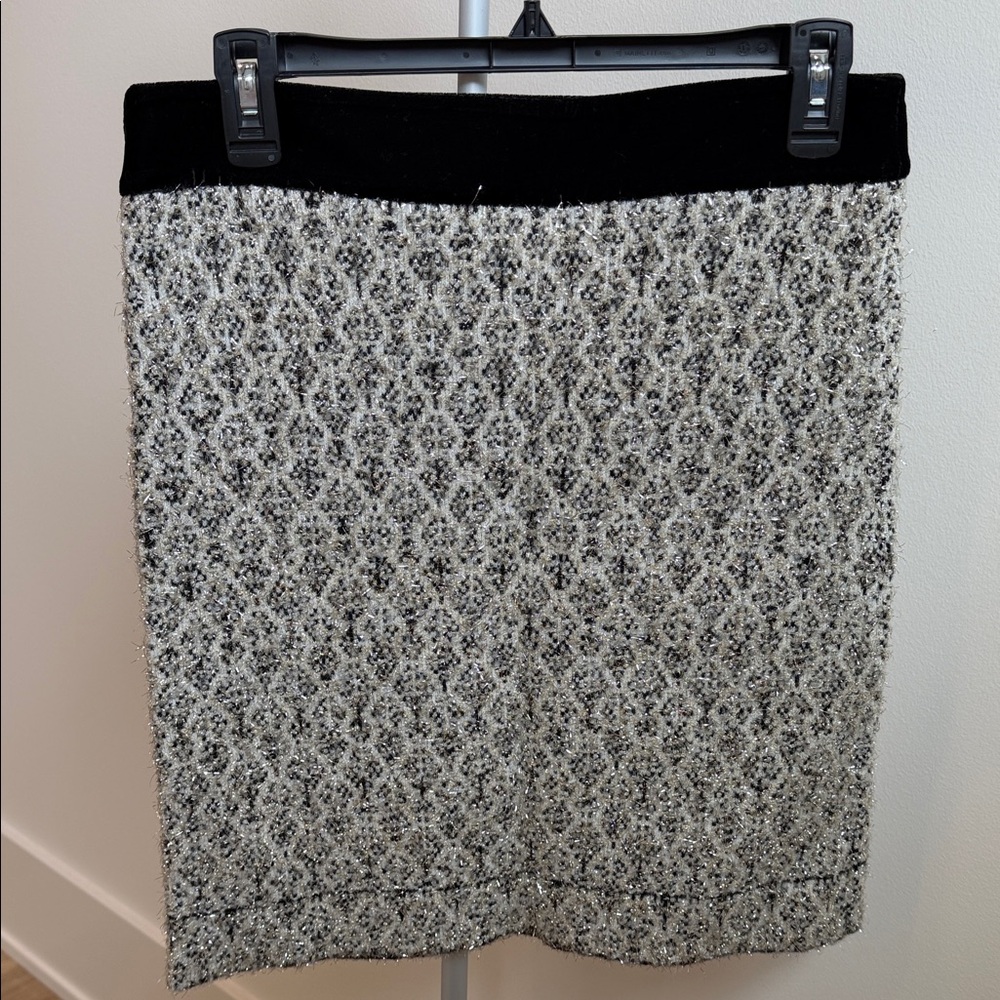 Sandro Paris Black and Cream Tweed Mini Skirt - Picture 6 of 11
